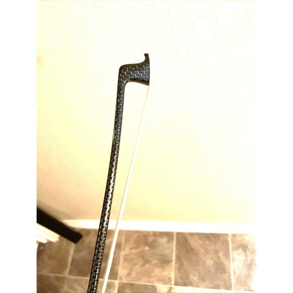 Carbon Fiber Professional Violin Bow Silver Braided 4/4 With Case - Picture 7 of 9